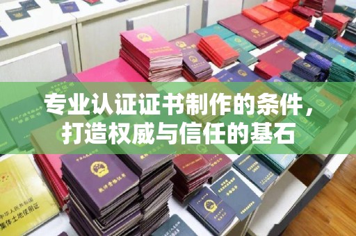 江阳专业认证证书制作的条件，打造权威与信任的基石